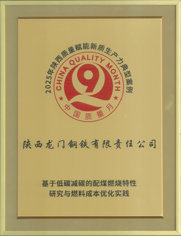 質(zhì)量賦能新質(zhì)生產(chǎn)力！龍鋼公司再獲省級(jí)殊榮